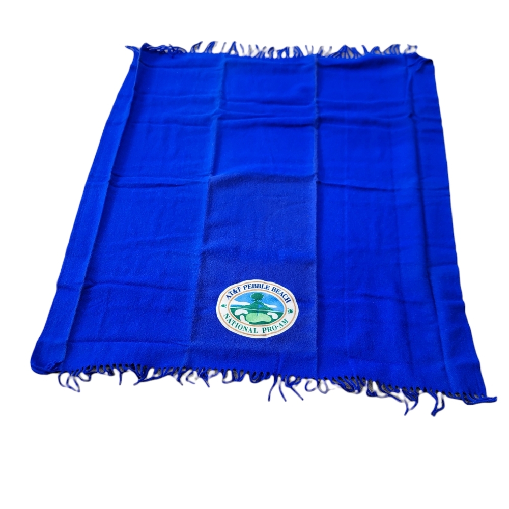 Vintage Pebble Beach National Pro Am Golf Tournament 100% Wool Fairbo Blanket